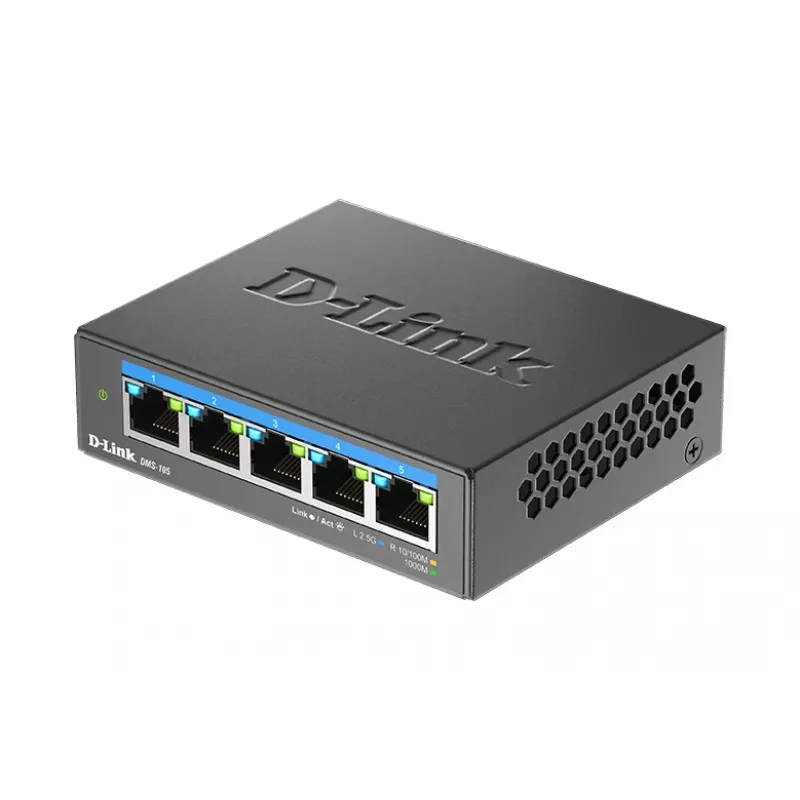 Switch de secretária D-Link 5 portas 2.5G Multi-Gigabit Não gerido L2 5x2.5G portas