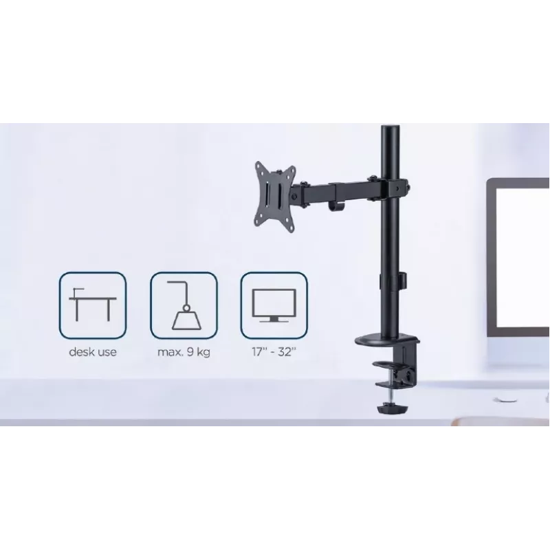 Suporte de secretária GEMBIRD para um monitor, 17–32 polegadas