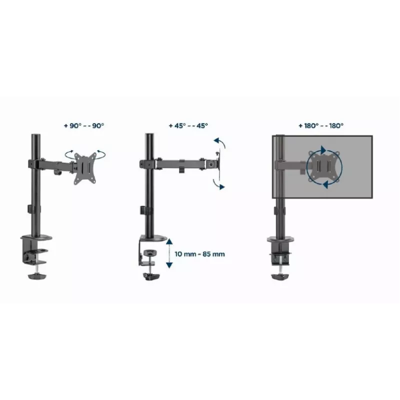 Suporte de secretária GEMBIRD para um monitor, 17–32 polegadas