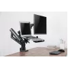 Braço de monitor ajustável GEMBIRD para montagem em secretária com prateleira para portátil (totalmente articulado)