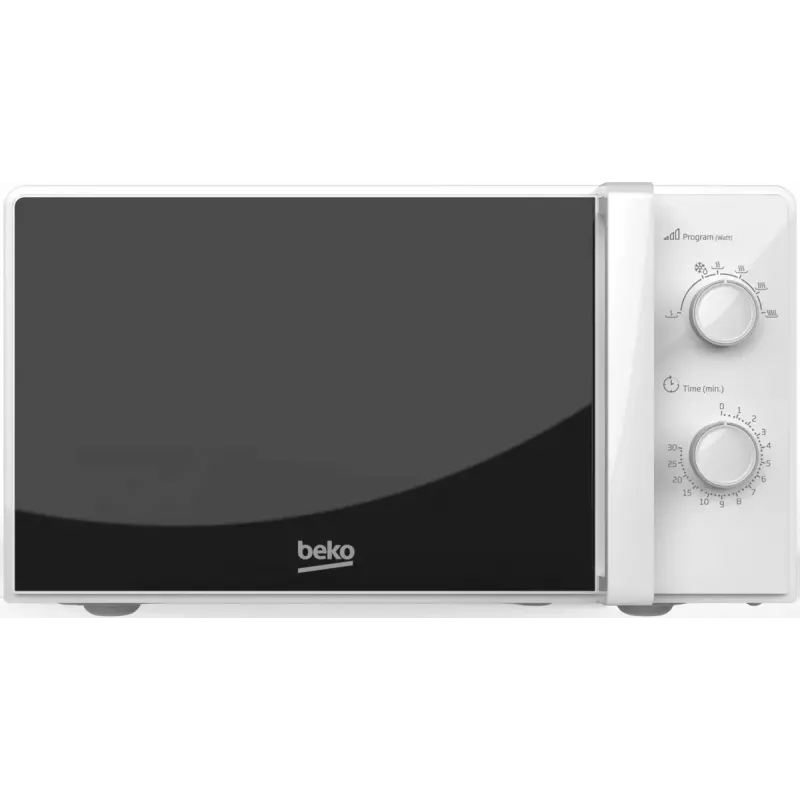 Beko MOC20100WFB micro-ondas solo, 700 W, 20 l, prato rotativo de 24,5 cm, comando mecânico, branco