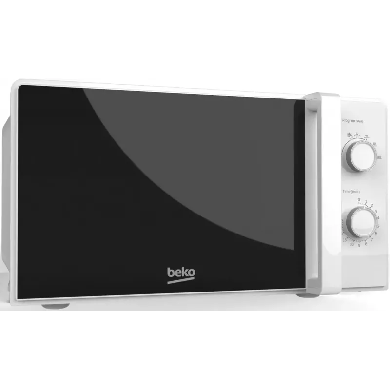 Beko MOC20100WFB micro-ondas solo, 700 W, 20 l, prato rotativo de 24,5 cm, comando mecânico, branco