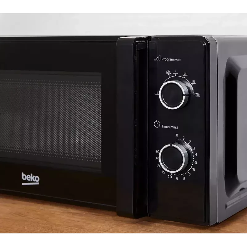 Beko MOC20100WFB micro-ondas solo, 700 W, 20 l, prato rotativo de 24,5 cm, comando mecânico, branco