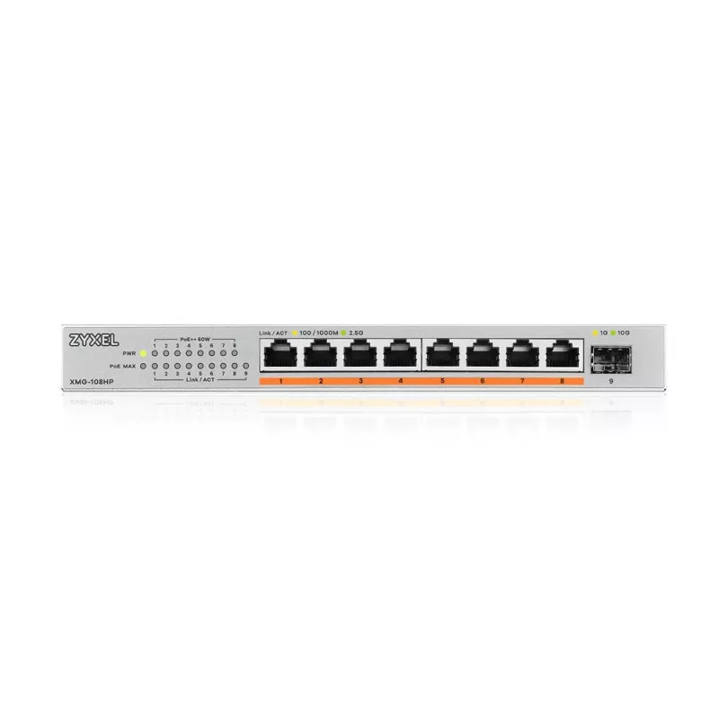 Zyxel XMG-108HP não gerido 2.5G Ethernet (100/1000/2500) Power over Ethernet (PoE)