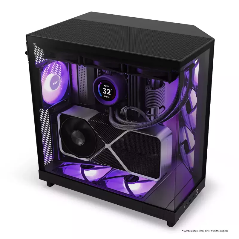 Caixa de PC NZXT H6 Air Flow Midi Tower preto
