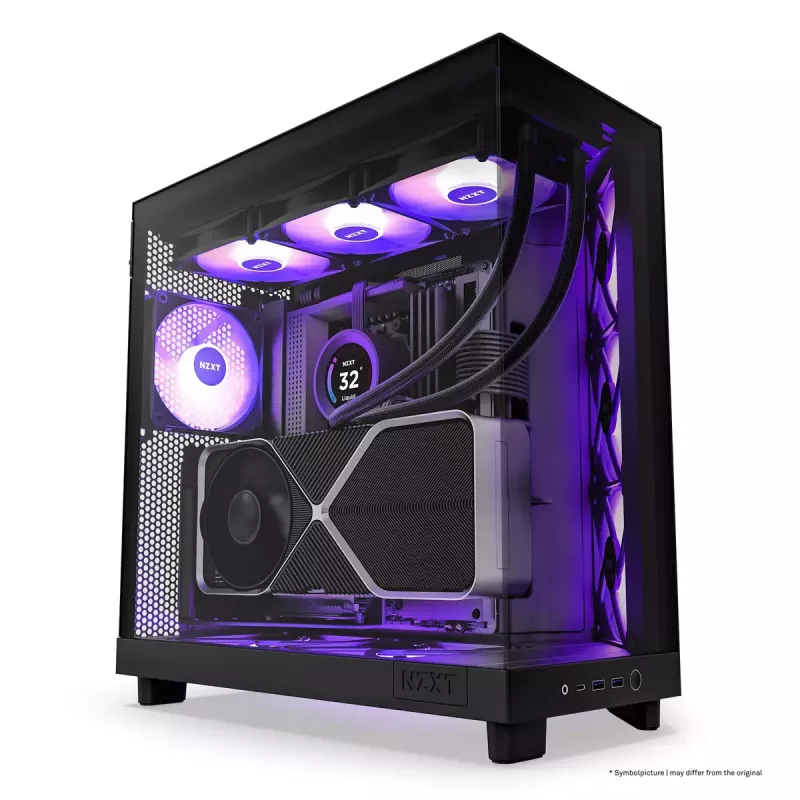 Caixa de PC NZXT H6 Air Flow Midi Tower preto