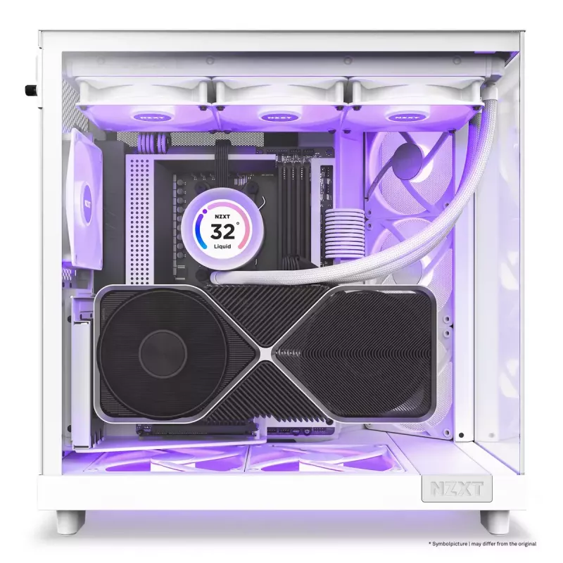 Caixa de PC NZXT H6 Air Flow Midi Tower branco