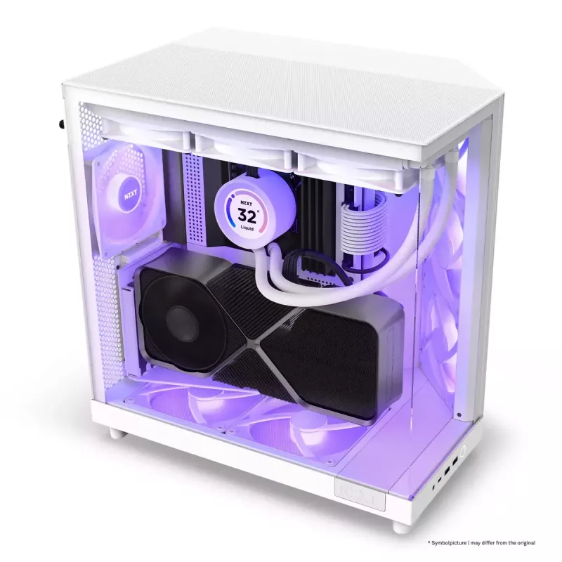 Caixa de PC NZXT H6 Air Flow Midi Tower branco