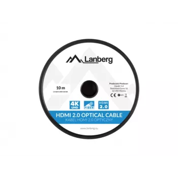 Cabo HDMI LANBERG M/m V2.0 Optical Aoc - 10m preto
