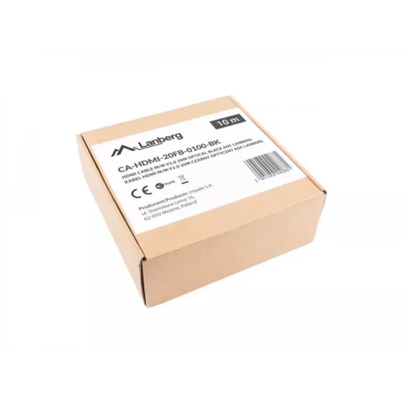 Cabo HDMI LANBERG M/m V2.0 Optical Aoc - 10m preto