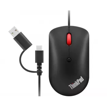 Lenovo 4Y51D20850 Rato de escritório ambidestro USB Type-C ótico 2400 DPI