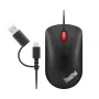 Lenovo 4Y51D20850 Rato de escritório ambidestro USB Type-C ótico 2400 DPI