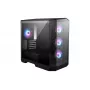 MSI MAG PANO M100R PZ caixa para PC Micro Tower, microATX/Mini-ITX, vidro temperado panorâmico de 270 graus, ventoinhas ARGB, USB-C, preta