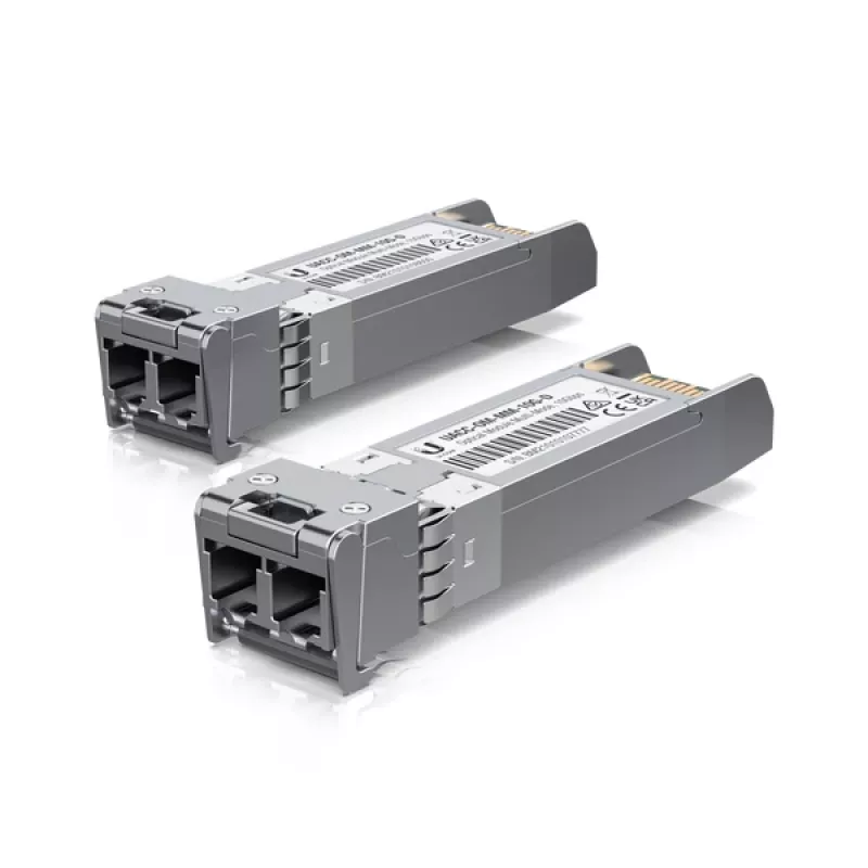 Módulo transceptor de rede UBIQUITI UACC-OM-MM-10G-D-2, 10 Gbit/s, multimodo 850 nm, LC, pack de 2