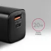 Carregador de parede Axagon ACU-PQ20 QC3.0 PD Type-C 20W Preto