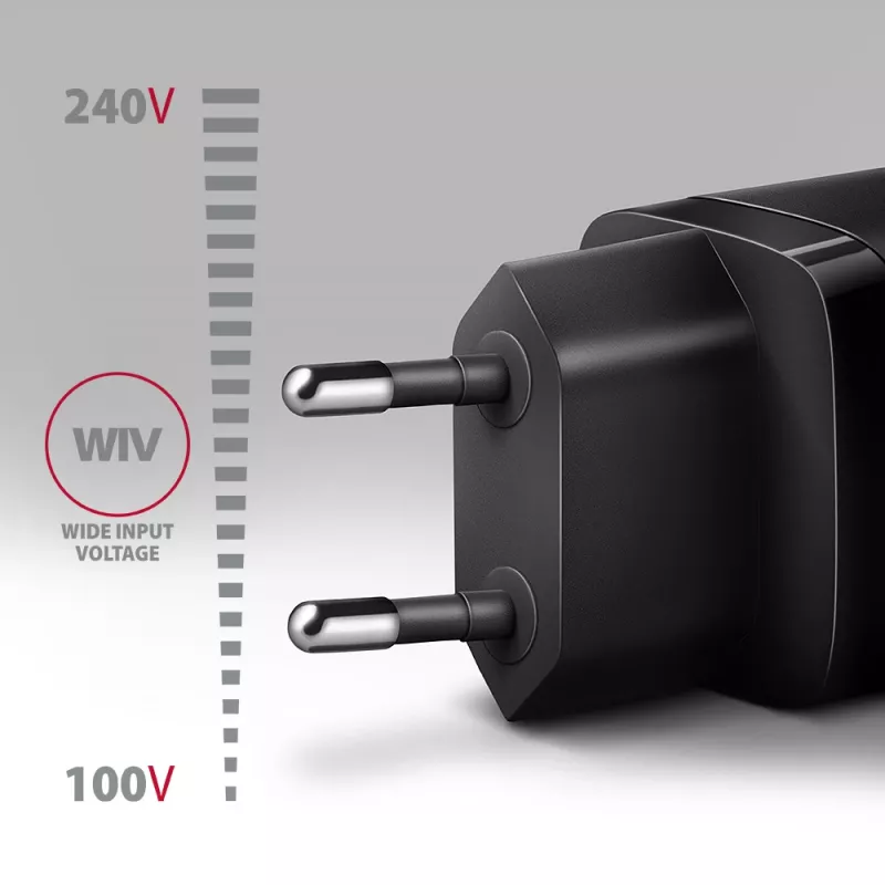 Carregador de parede Axagon ACU-PQ20 QC3.0 PD Type-C 20W Preto