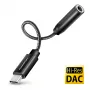 Axagon ADA-HC Adaptador de áudio USB-C para jack 3,5 mm – DAC Hi-Res, 384 kHz/32 Bit, estéreo