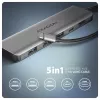 Axagon HMC-5H hub USB 5Gbps, 3x USB-A, HDMI 4K/30Hz, PD 100W, cabo USB-C 100cm