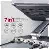 Axagon HMC-STND Hub USB-C 5Gbit/s multiportas e suporte de alumínio para portáteis. HDMI 4K/60Hz, GLAN, PD e 3 portas USB-A. Cabo USB-C 60 cm.