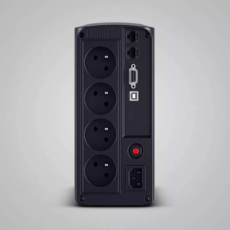 Unidade de alimentação ininterrupta CYBERPOWER VP700ELCD-FR 0,7 kVA (390 W), Line-Interactive, 4 saídas Type-E, LCD, USB, RS-232