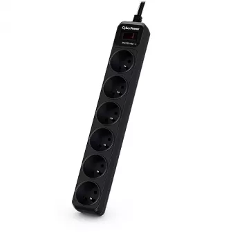CyberPower Tracer III B0620SC0-FR protetor contra sobretensões Preto 6 saídas AC 200 - 250 V 1,8 m