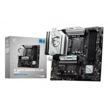 Placa-mãe MSI B760M GAMING PLUS WIFI – Intel B760, LGA 1700, micro ATX, DDR5, 4 DIMM, Wi‑Fi 6E, 2.5Gb LAN