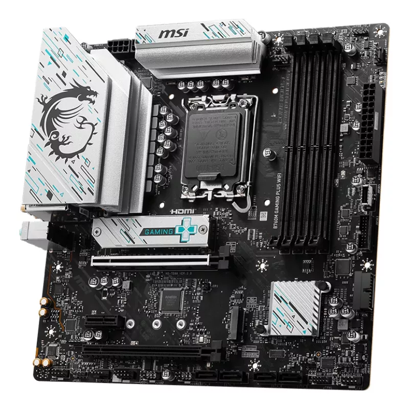 Placa-mãe MSI B760M GAMING PLUS WIFI – Intel B760, LGA 1700, micro ATX, DDR5, 4 DIMM, Wi‑Fi 6E, 2.5Gb LAN