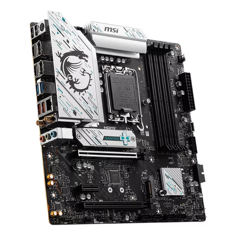 Placa-mãe MSI B760M GAMING PLUS WIFI – Intel B760, LGA 1700, micro ATX, DDR5, 4 DIMM, Wi‑Fi 6E, 2.5Gb LAN
