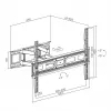 Maclean MC-710N suporte de parede para TV, 37-80 polegadas, VESA até 600x400, máx. 40 kg, preto