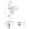 Suporte de mesa para monitor LCD MACLEAN MC-751N para ecrãs 17–32 polegadas, VESA 75x75 / 100x100