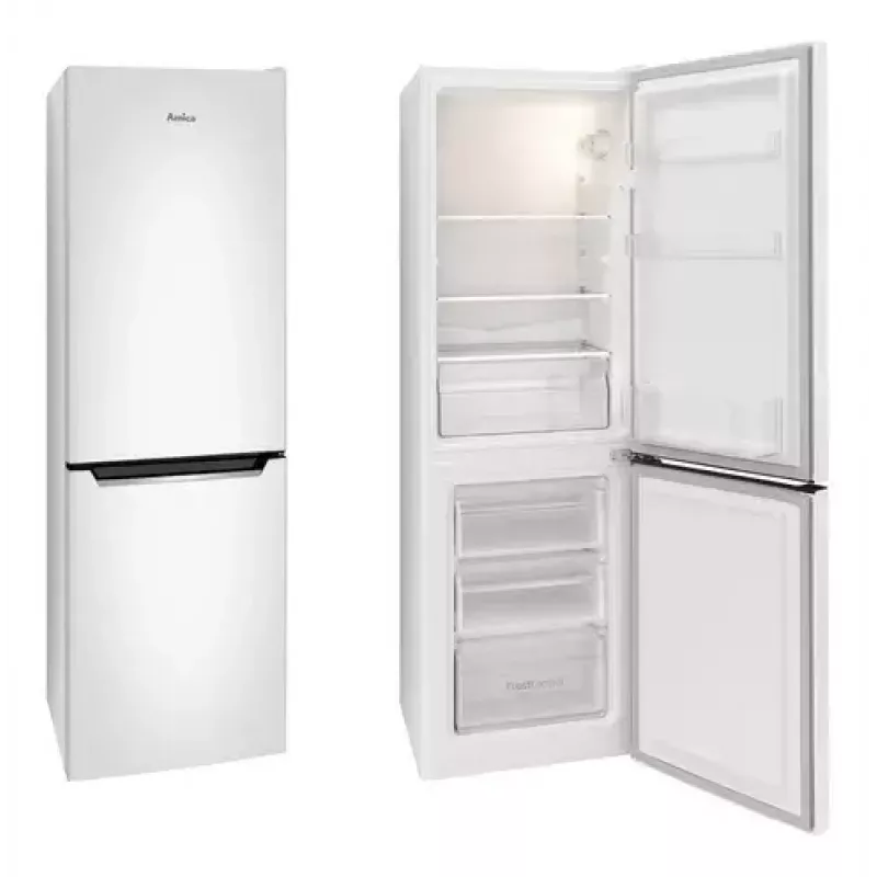Amica FK200.4(E) frigorífico combinado de instalação livre, congelador inferior, frigorífico 109 l + congelador 48 l, classe energética E, branco