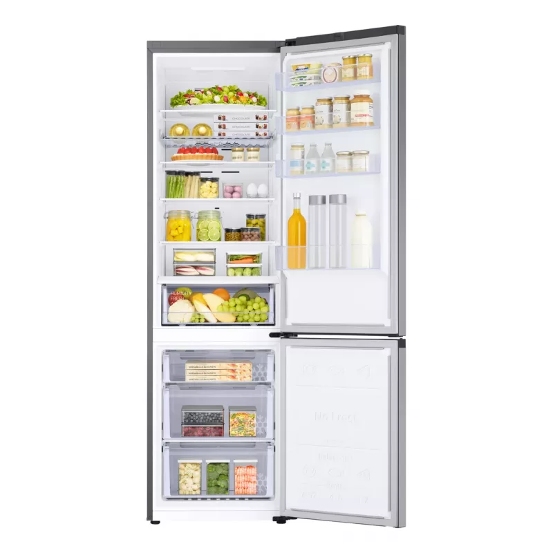 Samsung RB38C672ESA Instalação livre 390 L Cinzento, Metálico, Prateado
