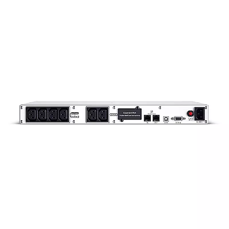 UPS Line-Interactive para rack CYBERPOWER OR1500ERM1U — 1,5 kVA / 900 W, 6 saídas C13, LCD, bateria VRLA hot-swap, 1U, prateado