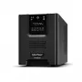 Fonte de alimentação ininterrupta CYBERPOWER PR1000ELCD — 1 kVA (900 W), Line-Interactive, onda sinusoidal pura, 8 saídas C13, LCD, bateria hot-swap
