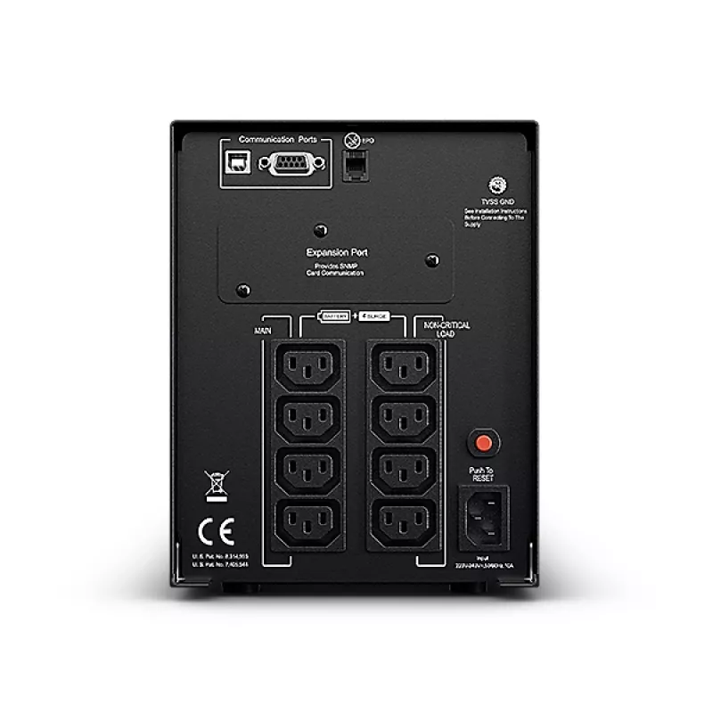 Fonte de alimentação ininterrupta (UPS) CyberPower PR1500ELCD Line-Interactive 1,5 kVA 1350 W 8 saídas AC