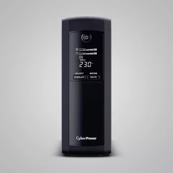 Fonte de alimentação ininterrupta CYBERPOWER VP1600ELCD-FR 1,6 kVA / 900 W, Line-Interactive, 5 saídas AC, LCD, USB/RS-232