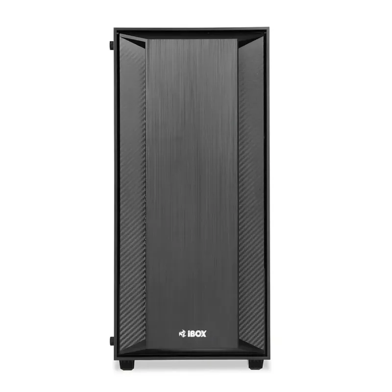 iBOX CETUS 906 caixa para PC Midi Tower, ATX/micro-ATX, painel lateral de vidro temperado, 4 ventoinhas LED, 460x210x340 mm, placa gráfica máx. 29 cm, preta