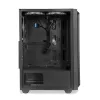 iBOX CETUS 906 caixa para PC Midi Tower, ATX/micro-ATX, painel lateral de vidro temperado, 4 ventoinhas LED, 460x210x340 mm, placa gráfica máx. 29 cm, preta
