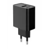 Carregador rápido USB GEMBIRD – 2 portas Type-A e C, 20 W – preto