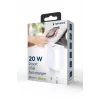 Carregador rápido USB GEMBIRD – Type-A e C 2 portas 20 W – branco