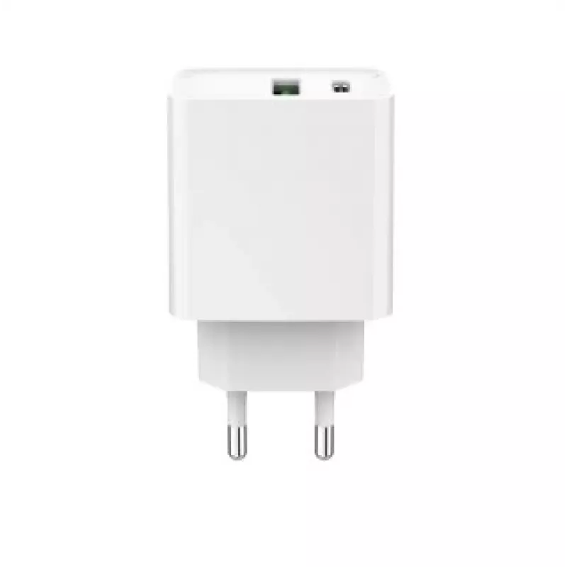 Carregador rápido USB GEMBIRD – Type-A e C 2 portas 20 W – branco