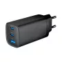 Carregador rápido USB GEMBIRD – Type-A e C 3 portas 65 W, QC 3.0 e PowerDelivery, GaN – preto