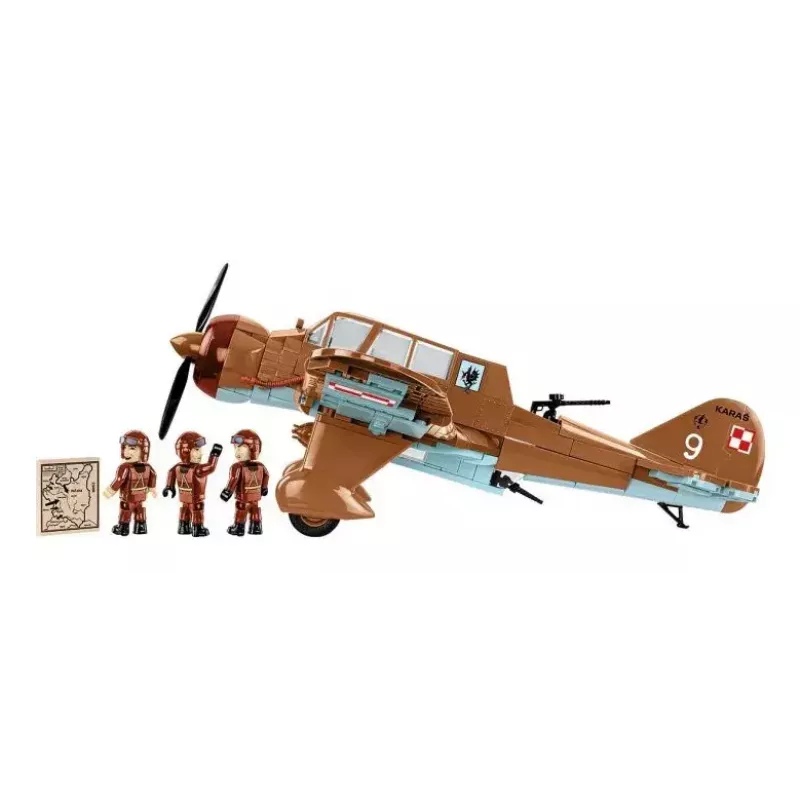 Conjunto de construção Cobi PZL.23 Karaś 586 peças