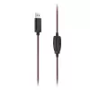 Hama HS-USB400 V2 Headset com fio, arco de cabeça, Escritório/Call center, USB Type-A, preto, vermelho