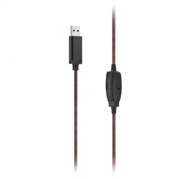Hama HS-USB400 V2 Headset com fio, arco de cabeça, Escritório/Call center, USB Type-A, preto, vermelho