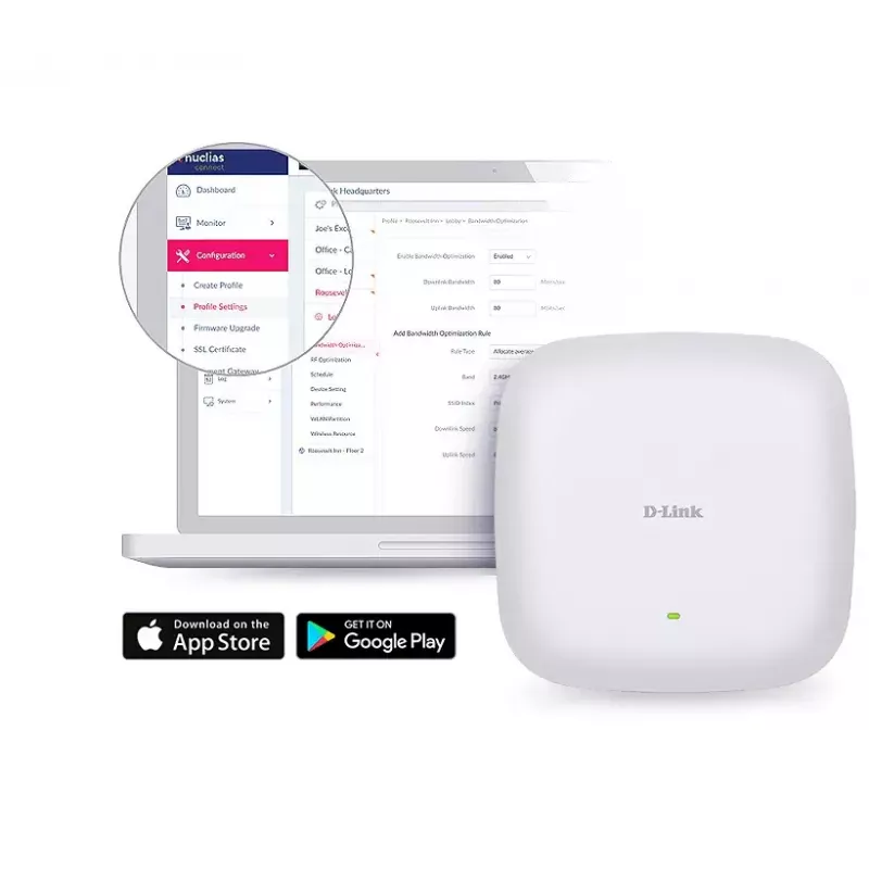 Ponto de acesso D-Link AX3600 Wi-Fi 6 Dual-Band PoE