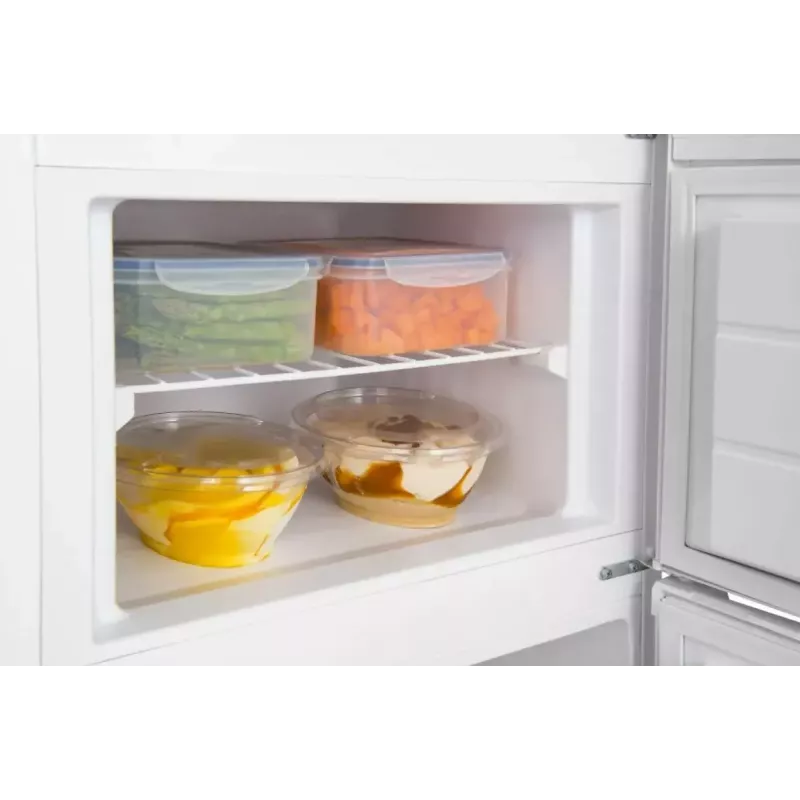 Frigorífico de instalação livre AMICA FD2015.4X(E) prateado, 200 L, congelador em cima, LED, portas reversíveis