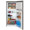 Frigorífico de instalação livre AMICA FD2015.4X(E) prateado, 200 L, congelador em cima, LED, portas reversíveis