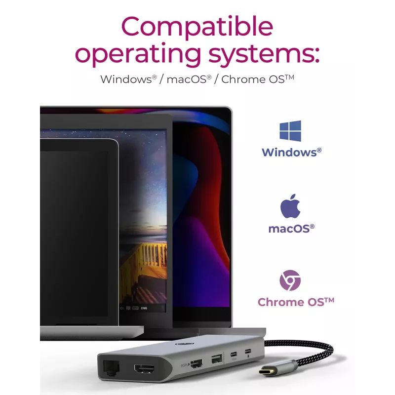 ICY BOX IB-DK4061-CPD com fios USB 3.2 Gen 1 (3.1 Gen 1) Type-C cinzento