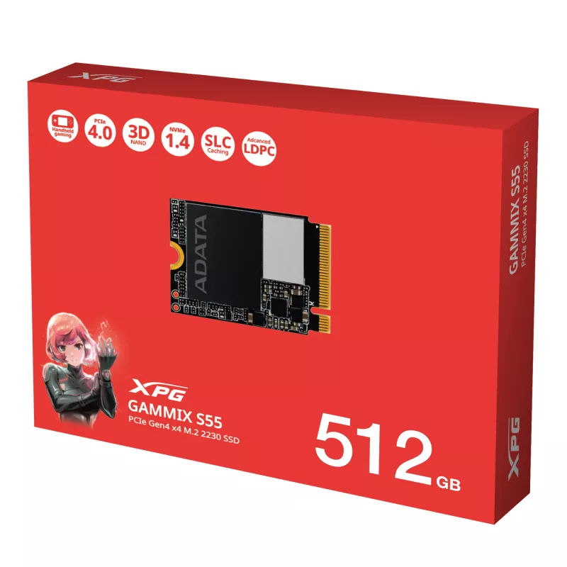 XPG SGAMMIXS55-512G-C disco SSD interno 512 GB M.2 PCI Express 4.0 NVMe 3D-NAND